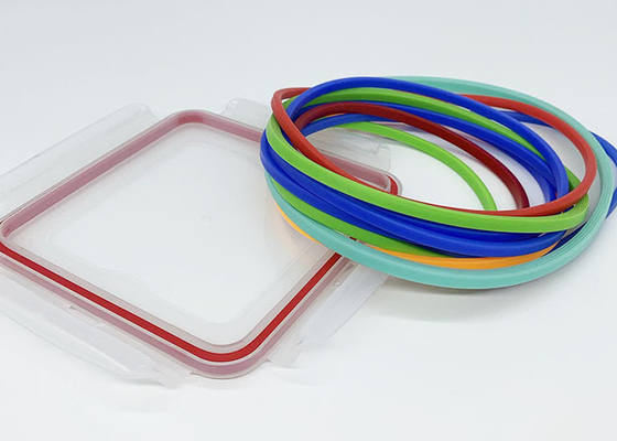 Circular / Square Shaped Silicone Seal Gasket Ring For Plastic Food Boxes